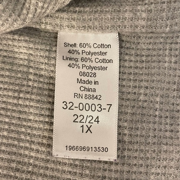 Woman Within Thermal Lined Fleece Hoodie Size 1X Purple - Picture 15 of 16